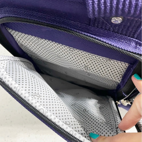 Ricardo BEVERLY HILLS Purple Travel Bag Carry On Crossbody Luggage Perfect Condi - Picture 9 of 14